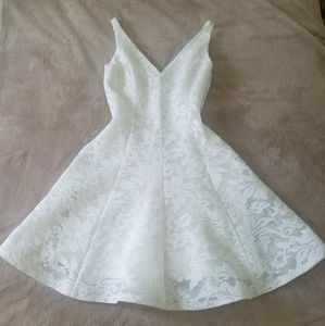 White Lace Embroidered Ralph Lauren Dress